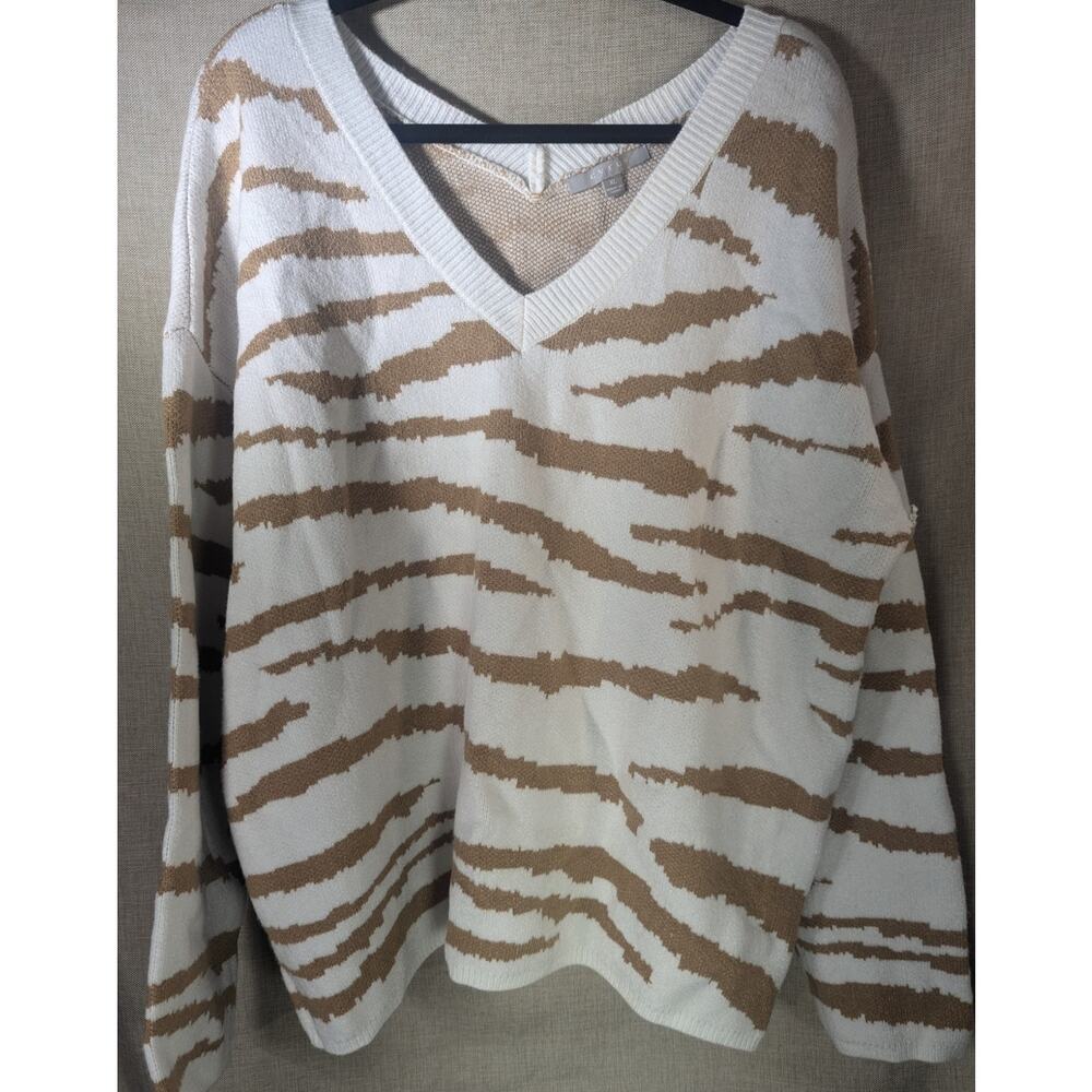 Cyrus V Neck Sweater Animal print size XL